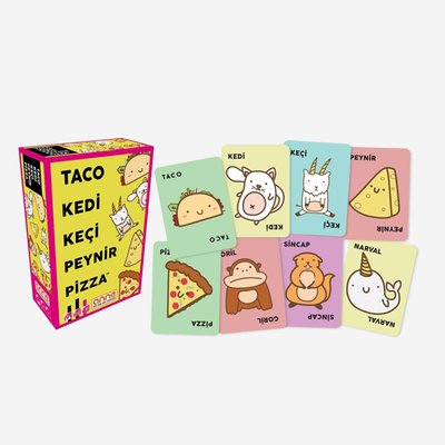Taco Kedi Keçi Peynir Pizza kutu kapağı